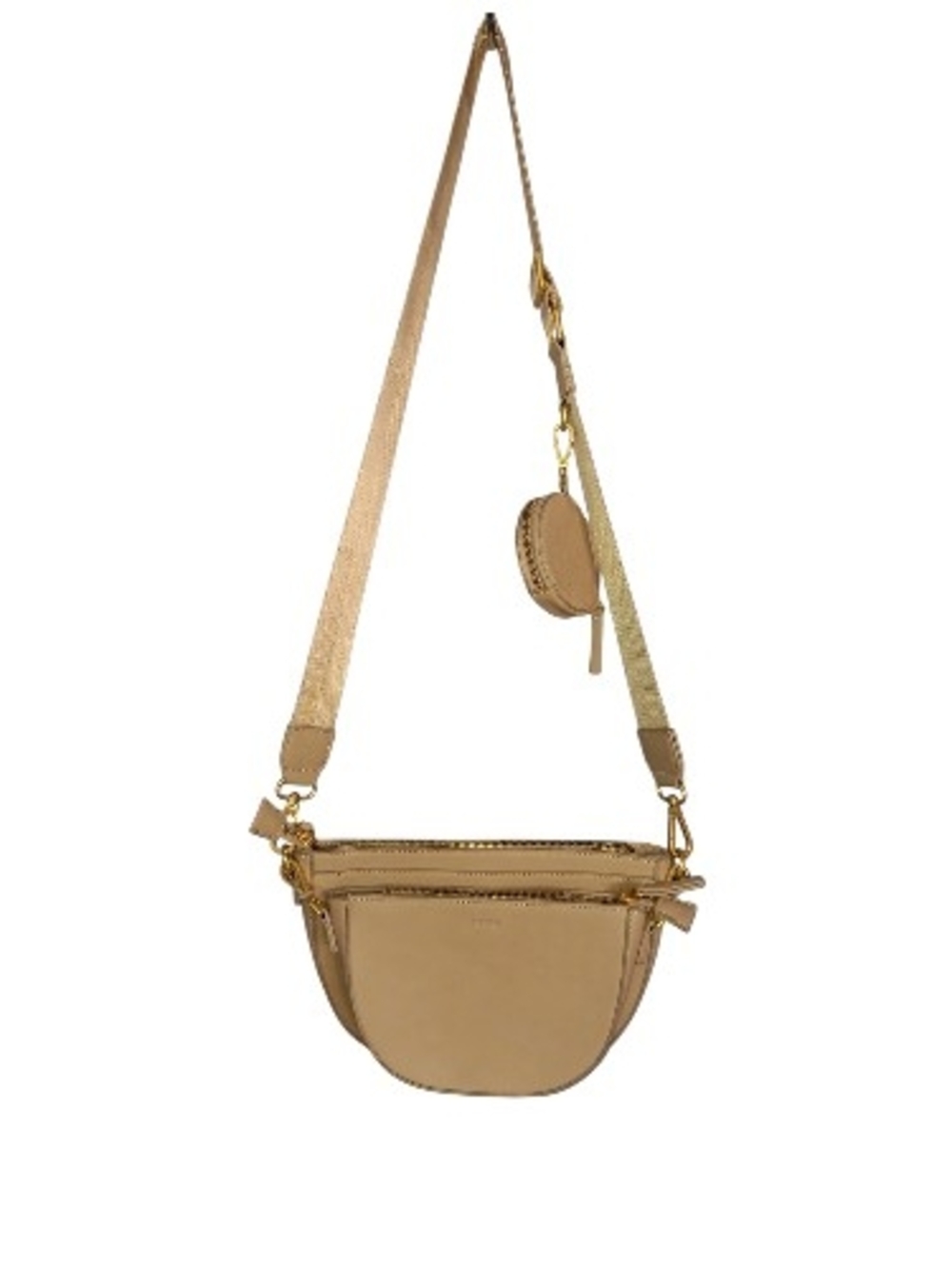 FAWN Design Women's Beige/Tan Crossbody Bag with Coin Pouch